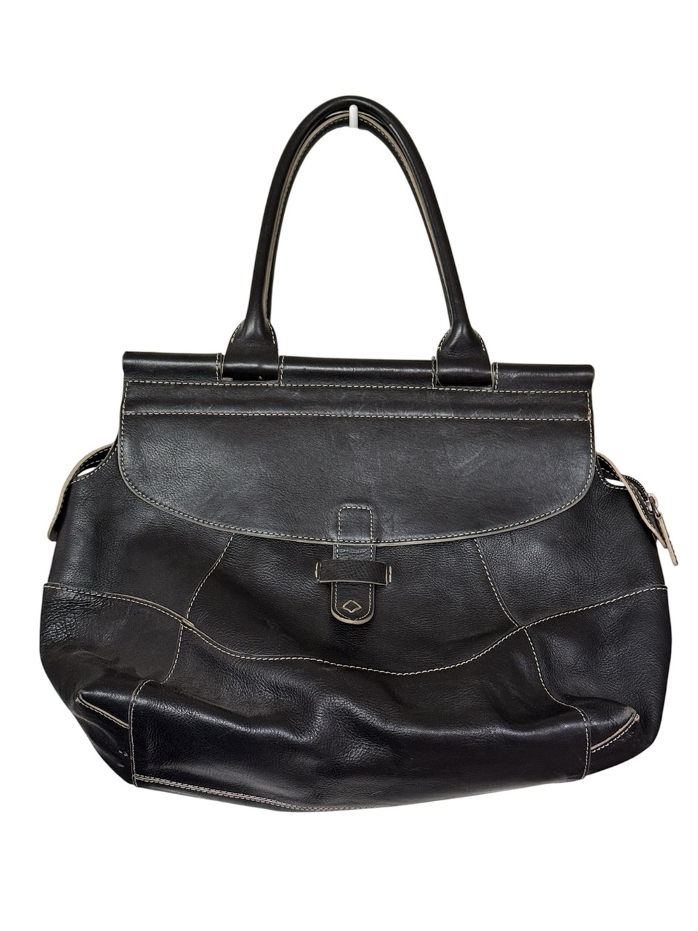 J. Jill Black Leather Tote with Top Handles from Witch’s Estate Sale